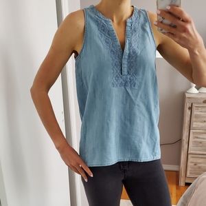 Elie Tahari Denim Blouse